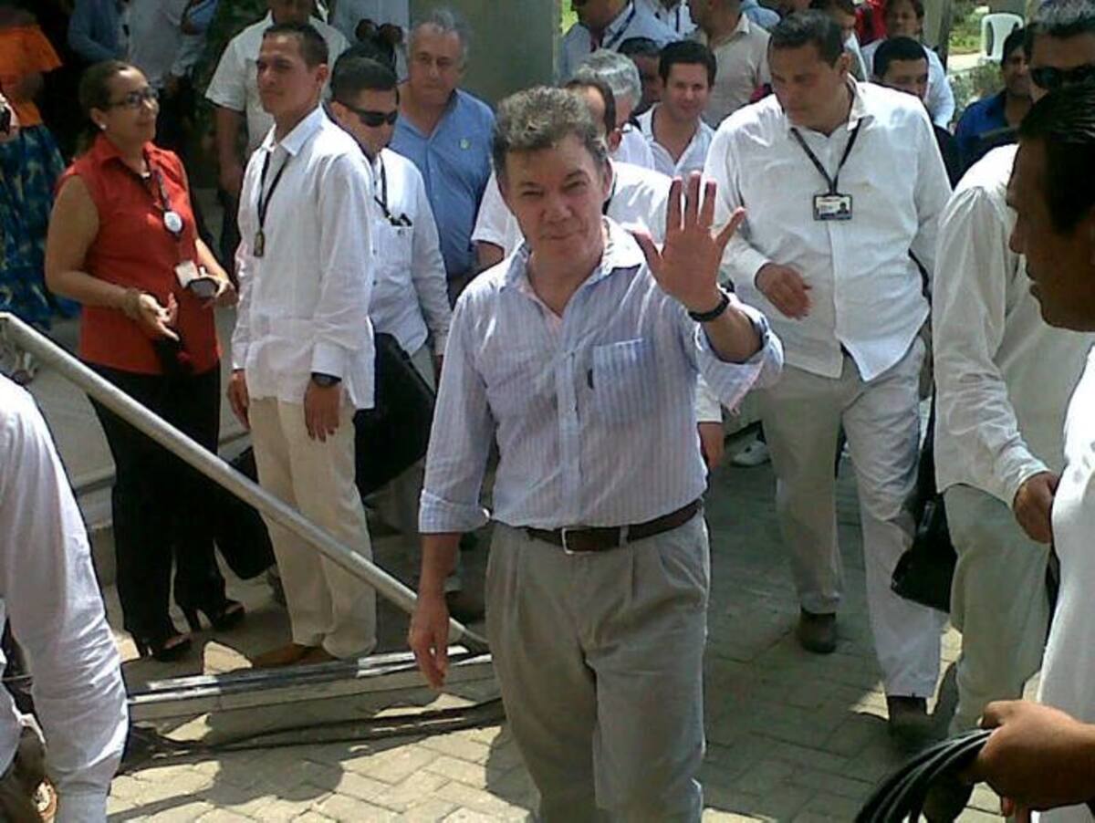 El presidente Juan Manuel Santos hace presencia en la inauguración. EL UNIVERSAL