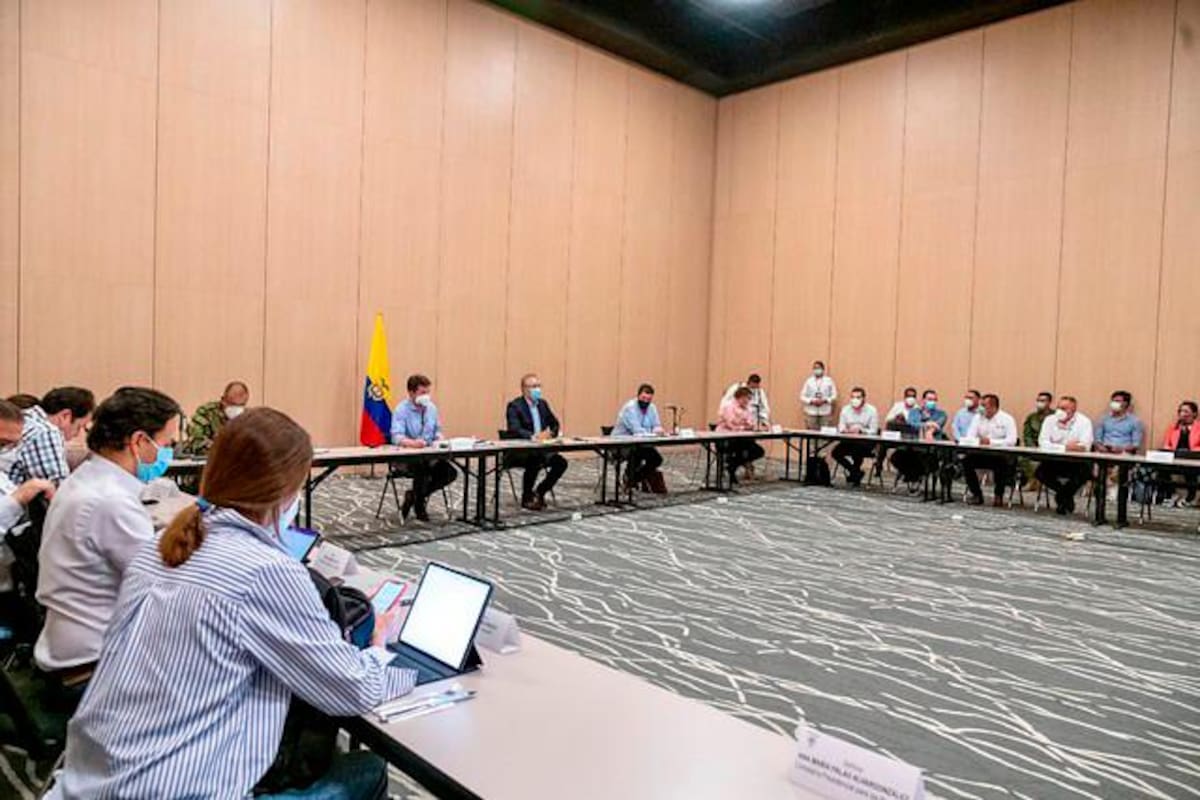 Presidente Iván Duque lidera comité de seguridad en Pereira