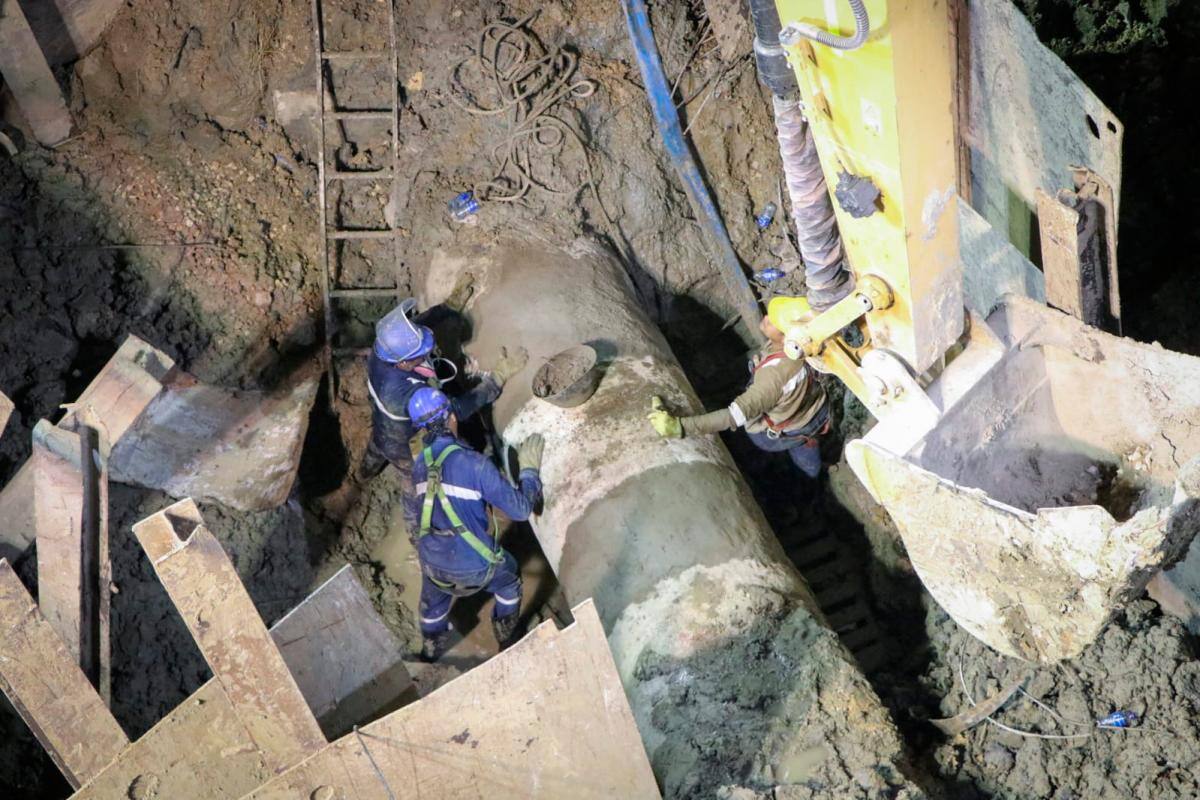 Terminó reparación del tubo que tiene sin agua al 40% de Cartagena