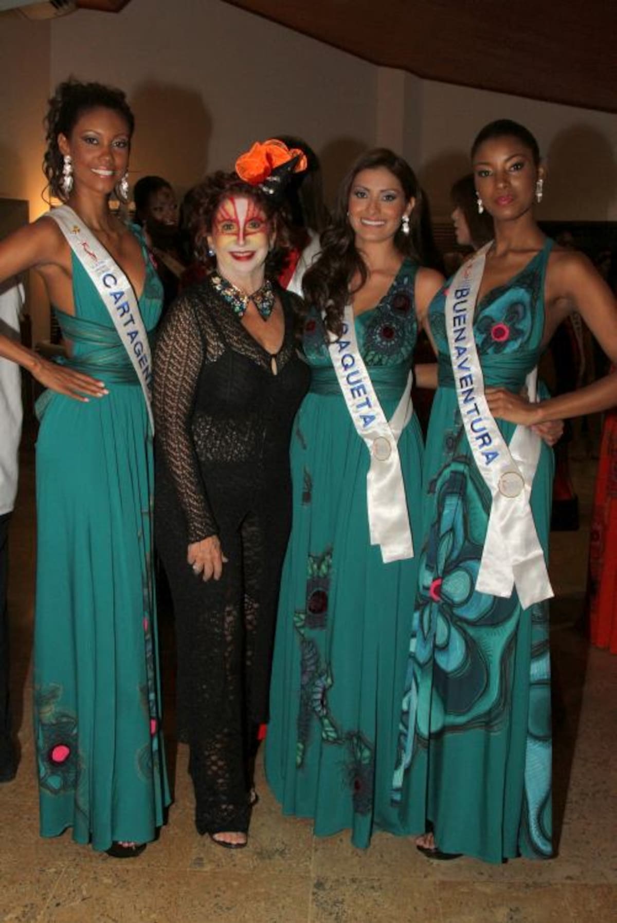 Madelein López, de Cartagena; Adalgiza Frieri; Luisa Fernanda Duarte, de Caquetá y Ashley Carmen Iveth Alomia, de Buenaventura.
