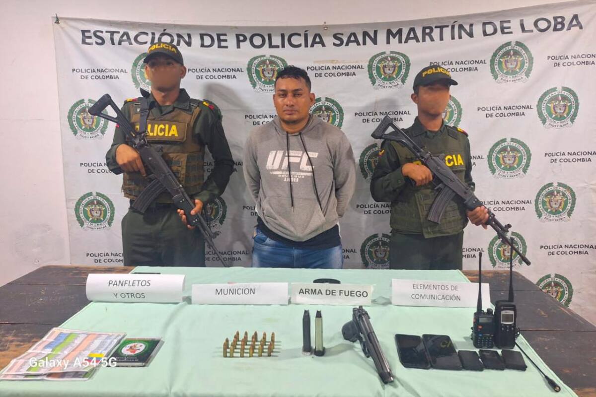Miembro del Clan del Golfo cayó con tremendo arsenal de guerra, en Bolívar