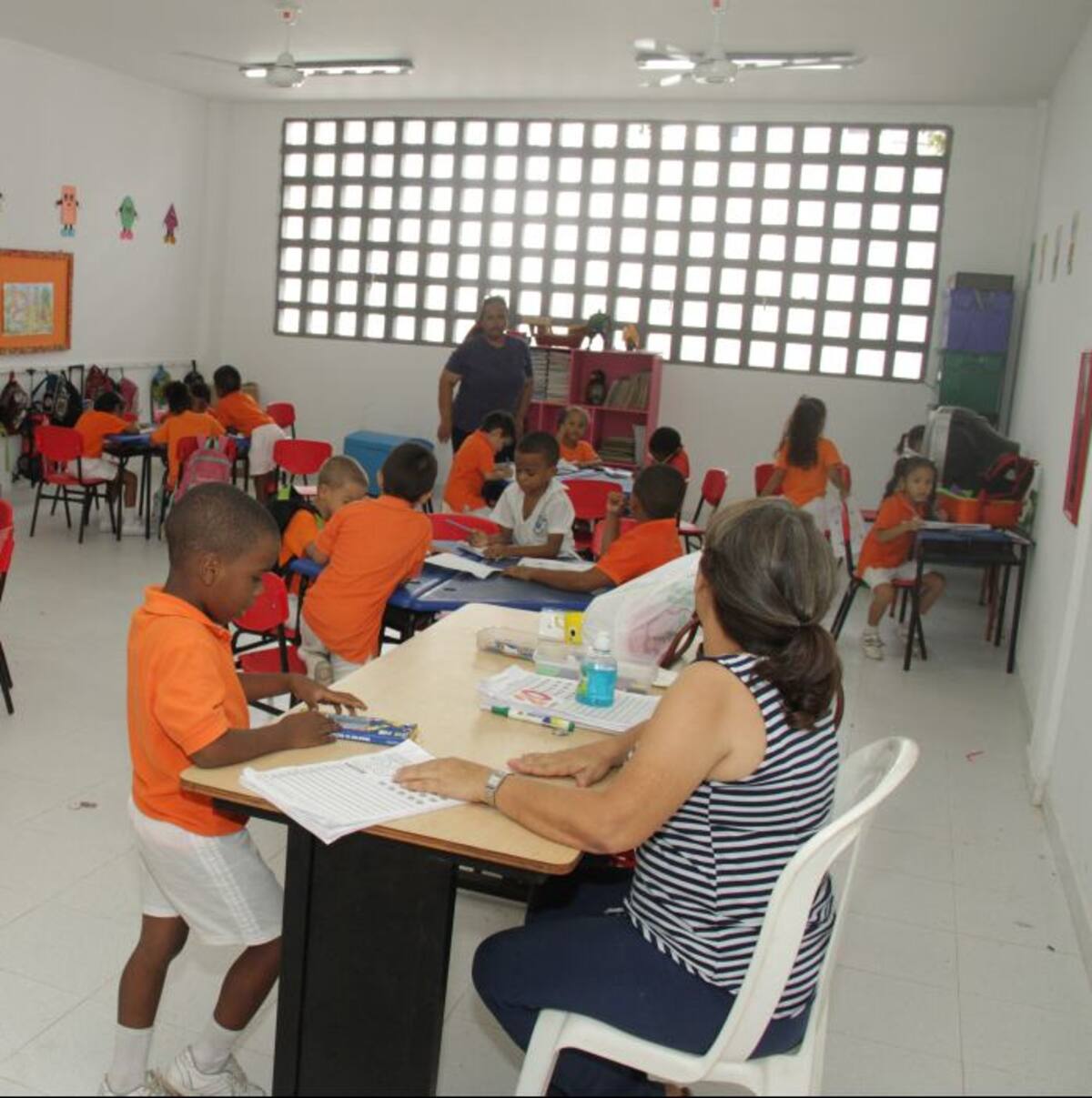 Los estudiantes del colegio Las Gaviotas estrenaron la sede Niño Jesús la semana pasada Luis Aparicio.