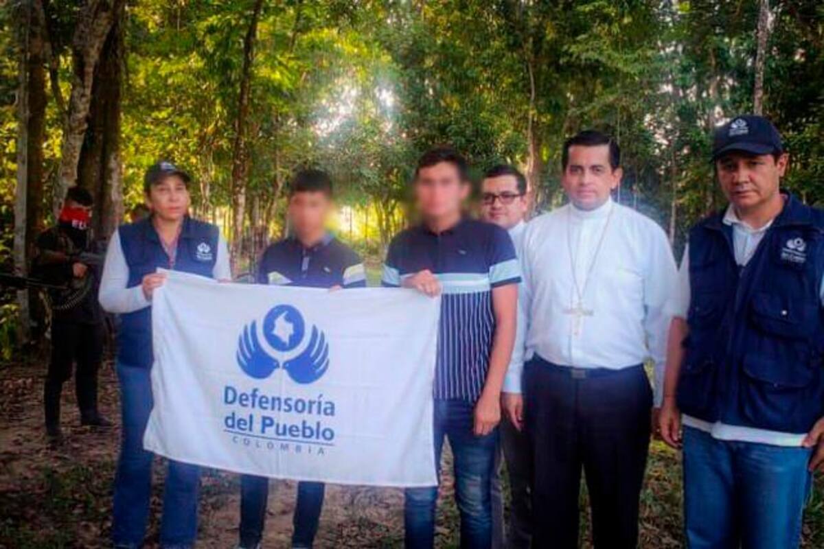 Dos menores de edad en poder del ELN recobraron su libertad