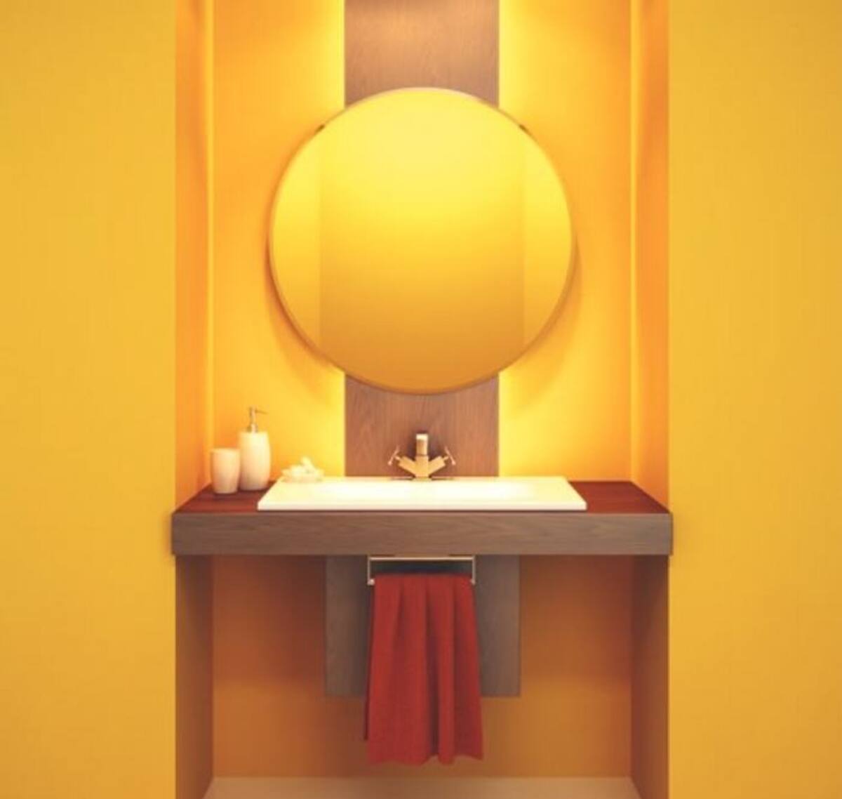 El amarillo se encarga de elevarnos el ánimo y mucho mejor si lo usamos como acento de color intenso en los muebles del estudio, de la habitación de los adolescentes, de la cocina y de la sala.