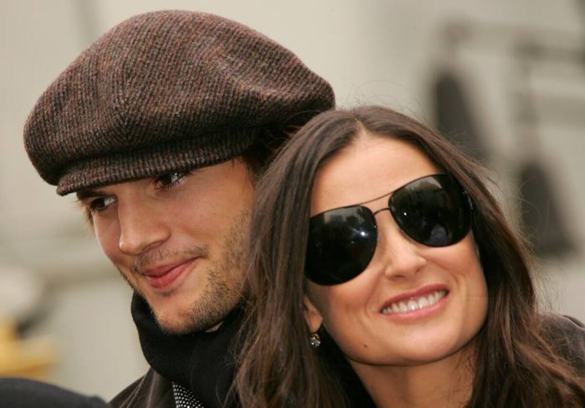 Demi Moore y Ashton Kutcher. AFP