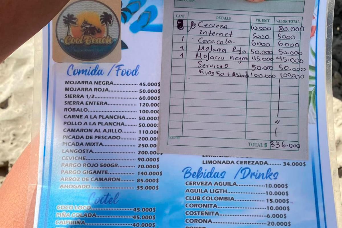 “Nos cobraron $100 mil por las sillas y 50 mil obligatorios por el servicio”