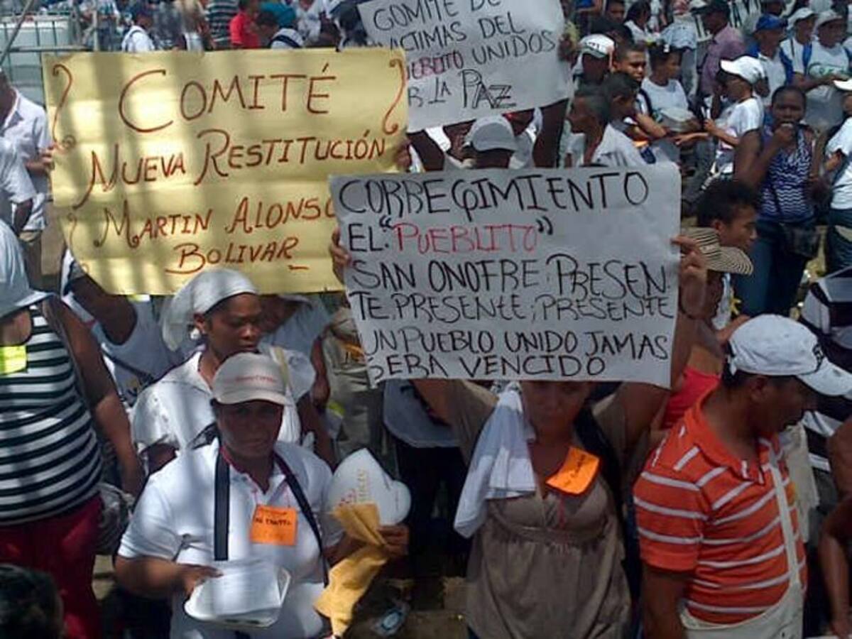 A la jornada se unieron víctimas de toda la región de los Montes de María. JULIO CASTAÑO - EL UNIVERSAL