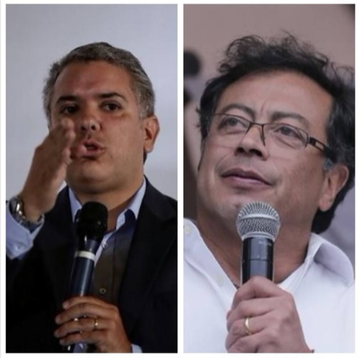 Iván Duque y Gustavo Petro.