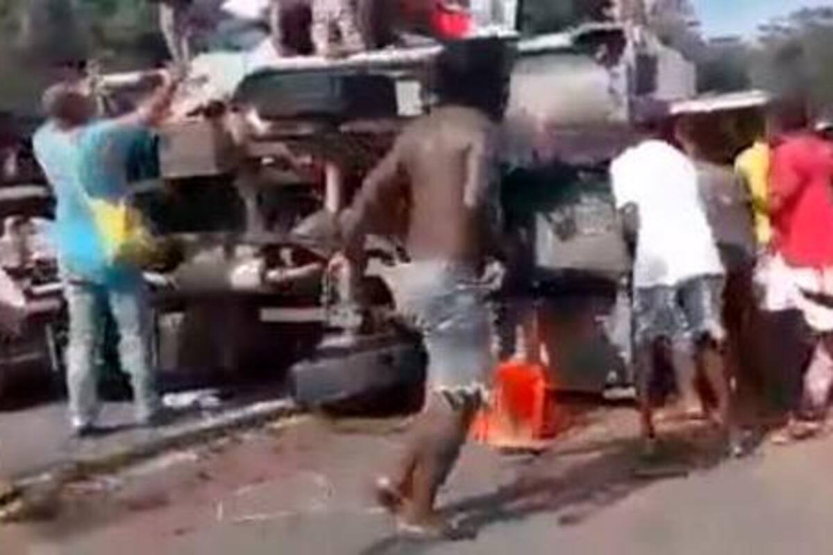 Conductor de camión volcado en la Vía del Mar habla de cómo vivió el saqueo