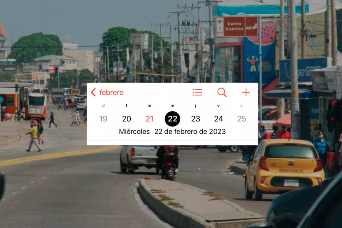 Este es el pico y placa de este miércoles 22 de febrero de 2023 en Cartagena