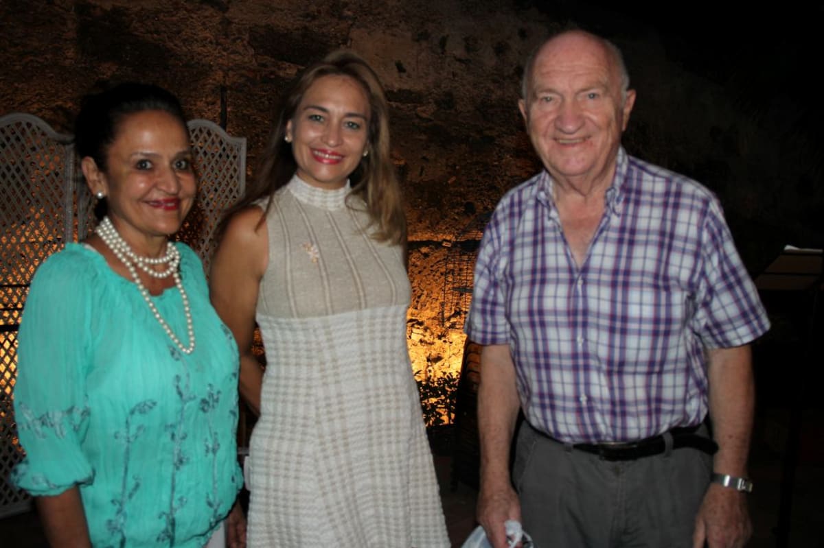 Stella Martínez, Ligia Botero y Carlos Muss.