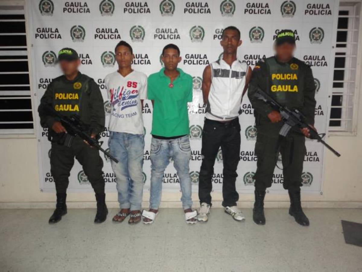 Alias ‘Alfonso Misa’ o ‘Cuello Largo’, de 38 años; alias ‘Chucheta’, de 19, y alias ‘el Yuber’ de 22, fueron capturados. EL UNIVERSAL