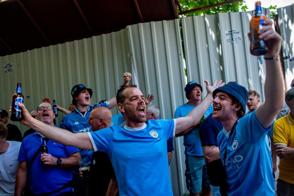 Hinchas del Manchester City. //EFE