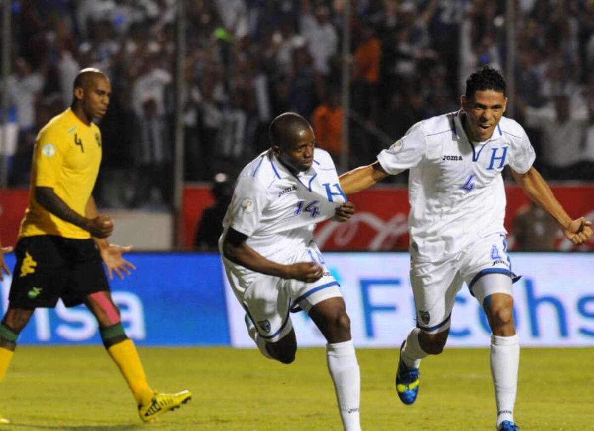 Honduras derrotó 2-0 a Jamaica en partido jugado en Tegucigalpa. AFP ORLANDO SIERRA