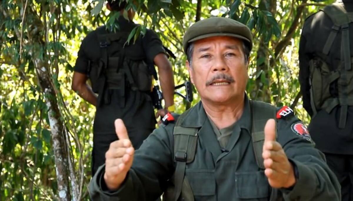 Nicolás Rodríguez Bautista, alias 'Gabino', máximo comandante del grupo guerrillero ELN. COLPRENSA