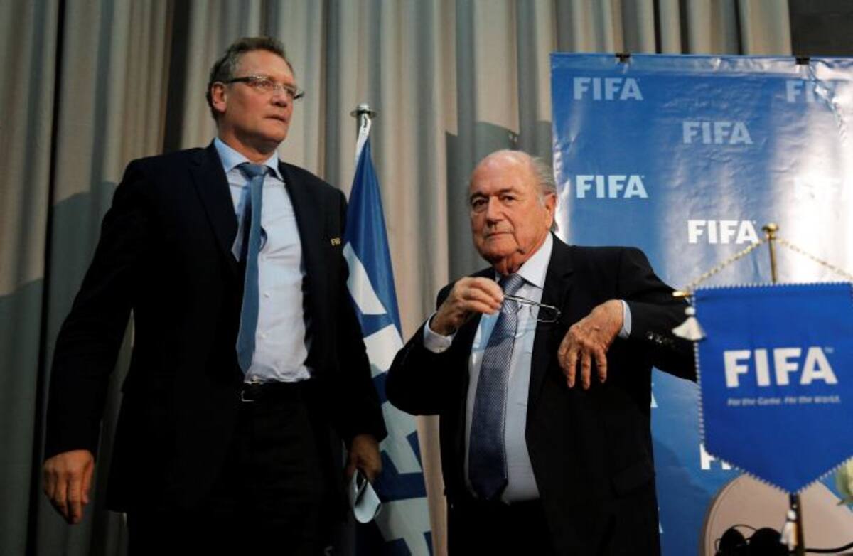 Jerome Valcke y Joseph Blatter. AP Christophe Ena