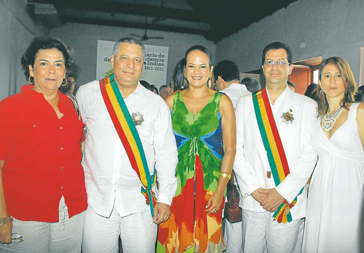 Any de Lafont, Rafael E. Ostau Lafont Pianeta, la alcaldesa Judith Pinedo, Mauricio Fajardo y Alexandra Baquero. Fotos zenia valdelamar/el universal/