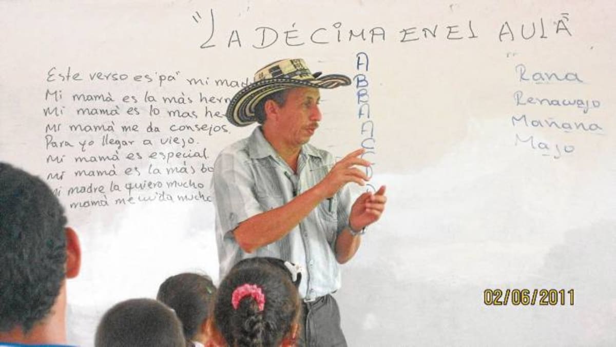 Talleres sobre décima en ocho colegios de Córdoba.