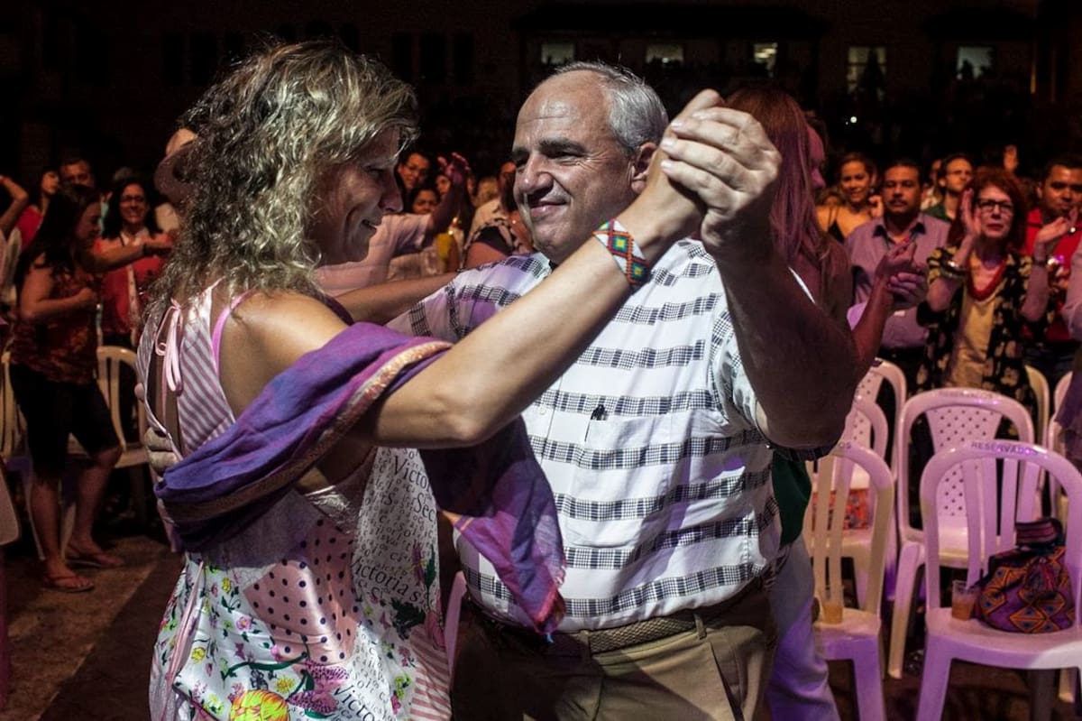 El expresidente Ernesto Samper con María Fernanda Valencia.