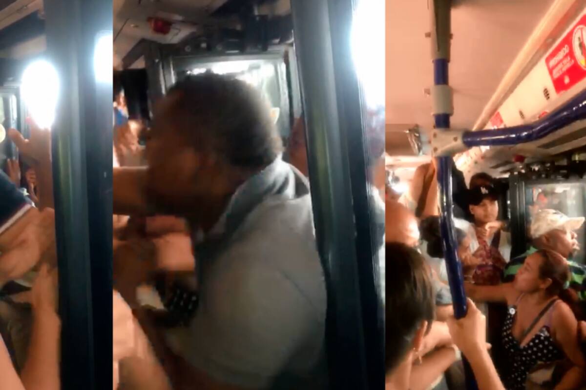 Video: Dos pasajeros se agarran a golpes por un ‘cupito’ en Transcaribe