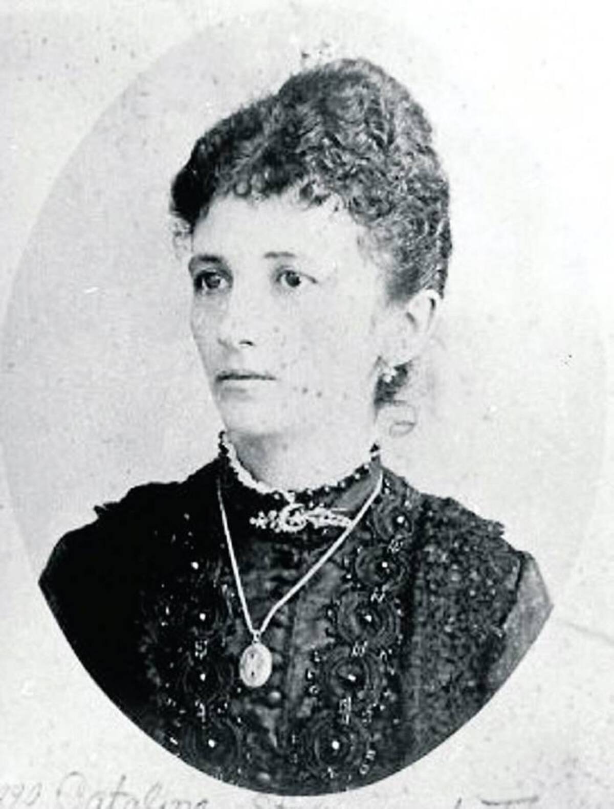 La tarjeta de Catalina Stevenson de Tono.