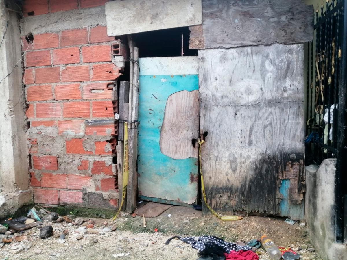 Sitio donde fue encontrada muerta la mujer Daniela Bosnio Morales, de 23 años.