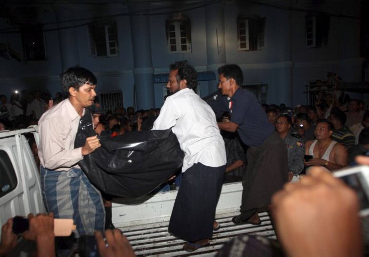 Trece personas, sobre todo niños, perecieron este martes en un incendio en una escuela musulmana de Rangún AP Khin Maung Win