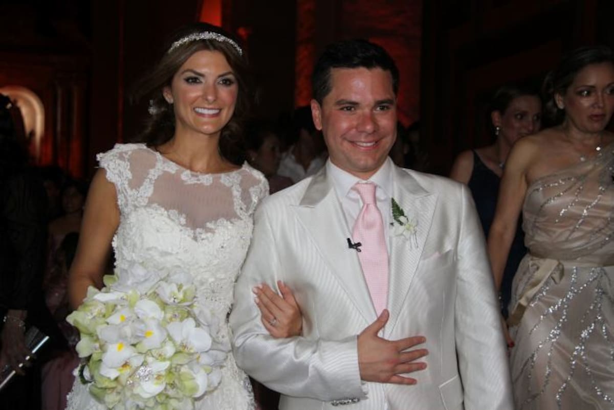Siad Char y Luis Carlos Vélez después del enlace matrimonial. ZENIA VALDELAMAR - EL UNIVERSAL