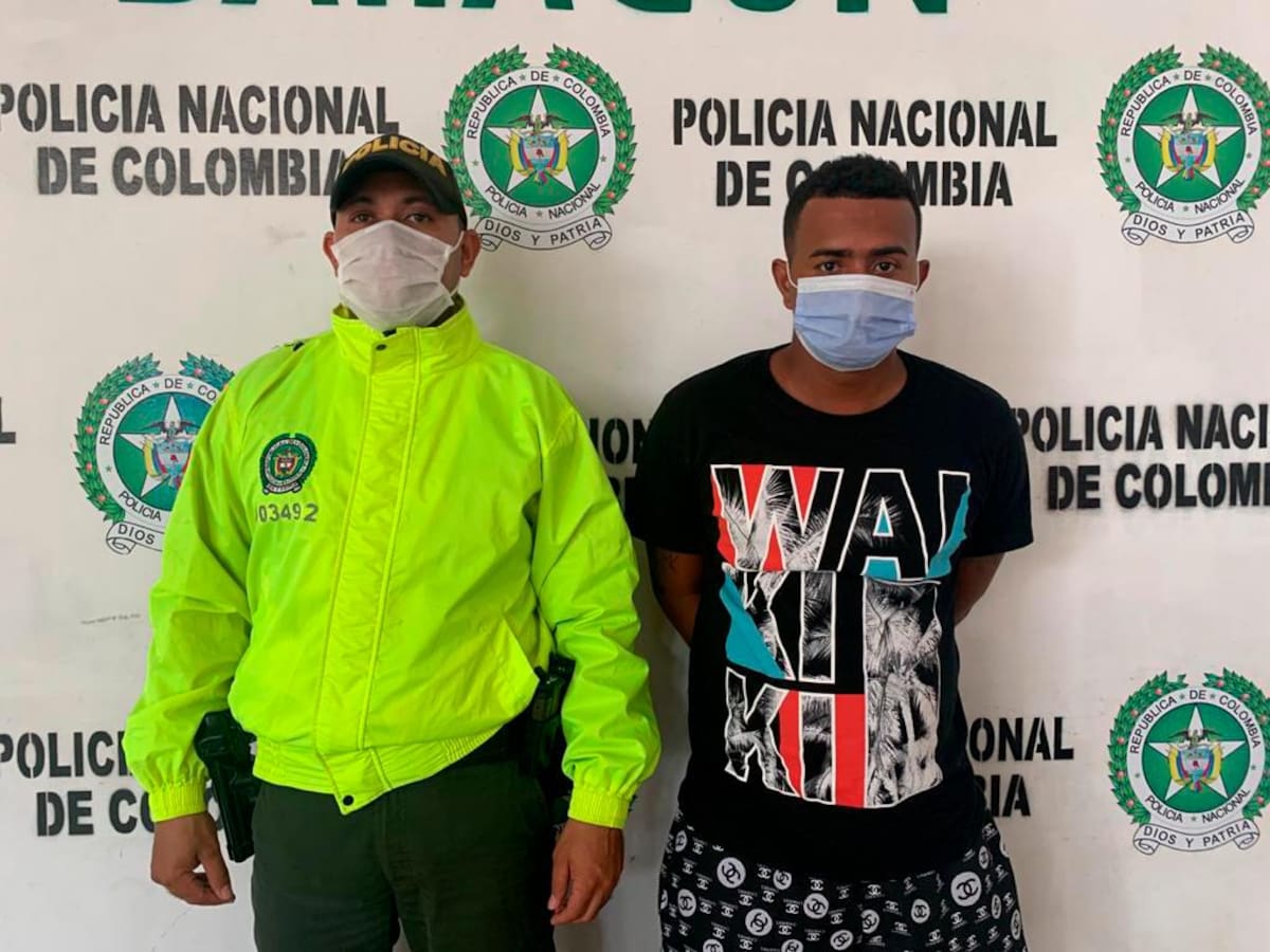 Darwin Guerrero Puello fue capturado por la Policía en Sahagún, Córdoba. //CORTESÍA POLICÍA DE CARTAGENA.