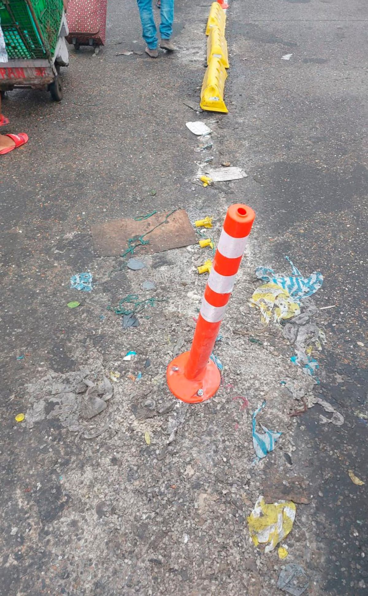 Vandalismo en la avenida del Lago.