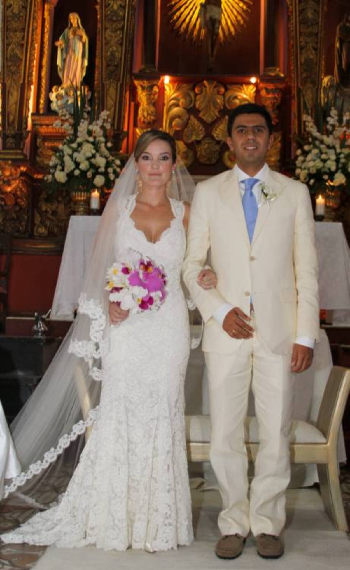 Los recién casados, Juliana Villegas y Juan Pablo Fonseca. fotos Maruja Parra/El Universal/