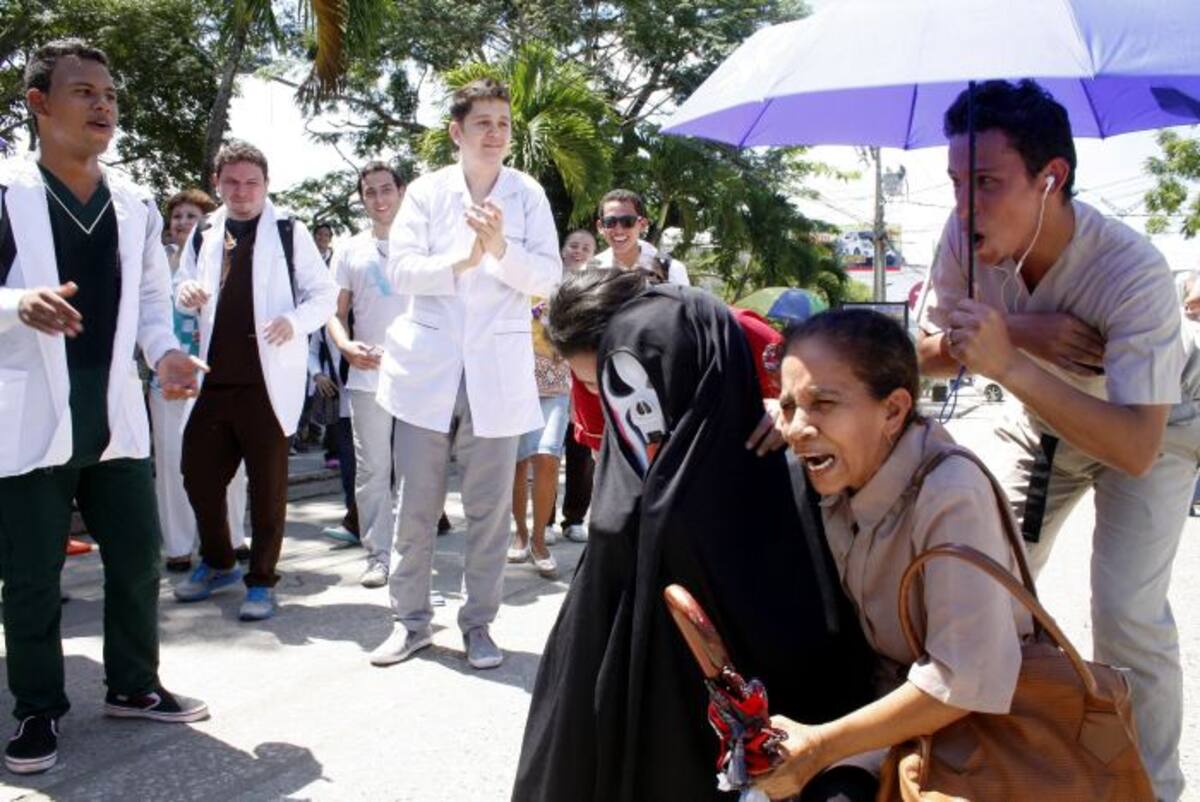 Sector Salud de Sincelejo también se hizo sentir. MANUEL SANTIAGO PÉREZ - EL UNIVERSAL -