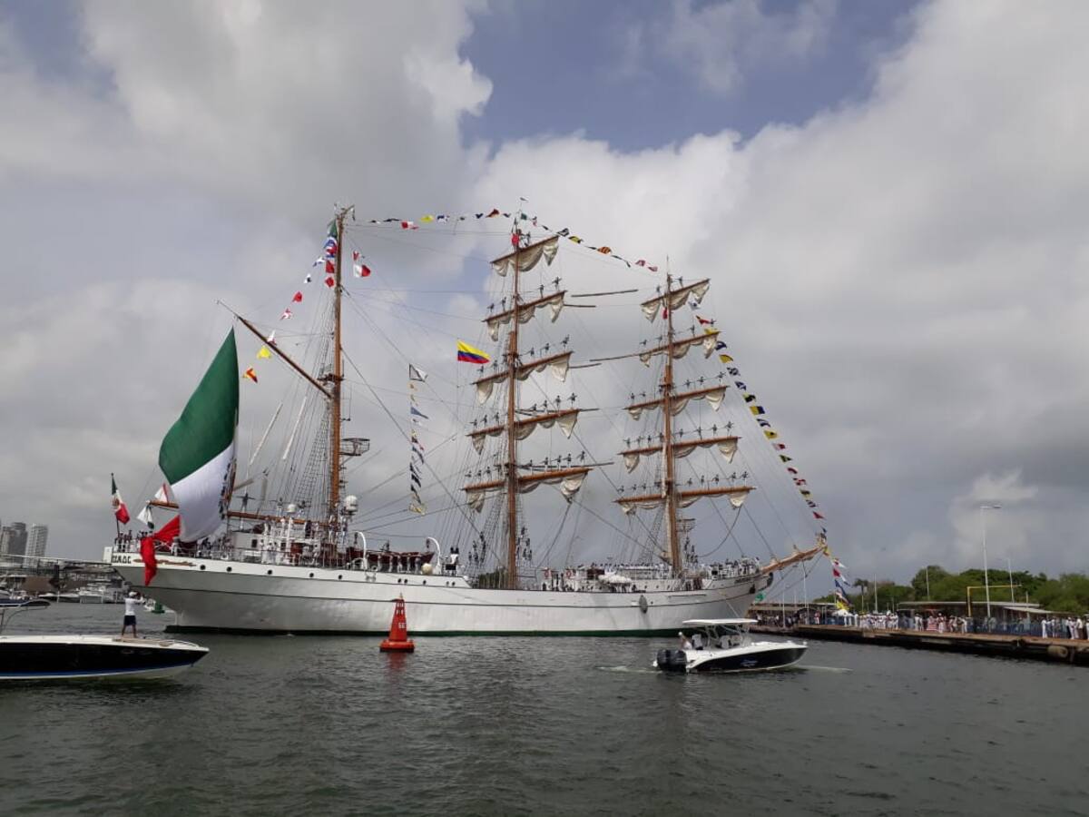 Arrancaron a navegar las hermosas embarcaciones de vela del Sail Cartagena 2018. Luis Eduardo Aparicio. EL UNIVERSAL.