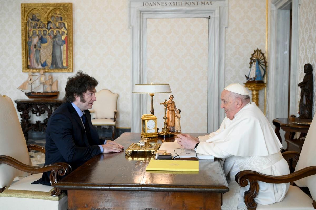 Así fue la reunión entre el papa Francisco y Javier Milei en el Vaticano
