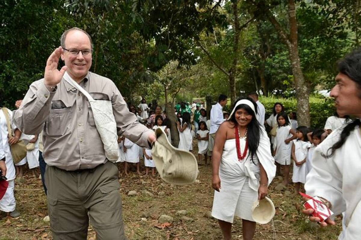 Visita a Ciudad Perdida del príncipe Alberto Segundo de Mónaco y el presidente de la República, Juan Manuel Santos. Colprensa