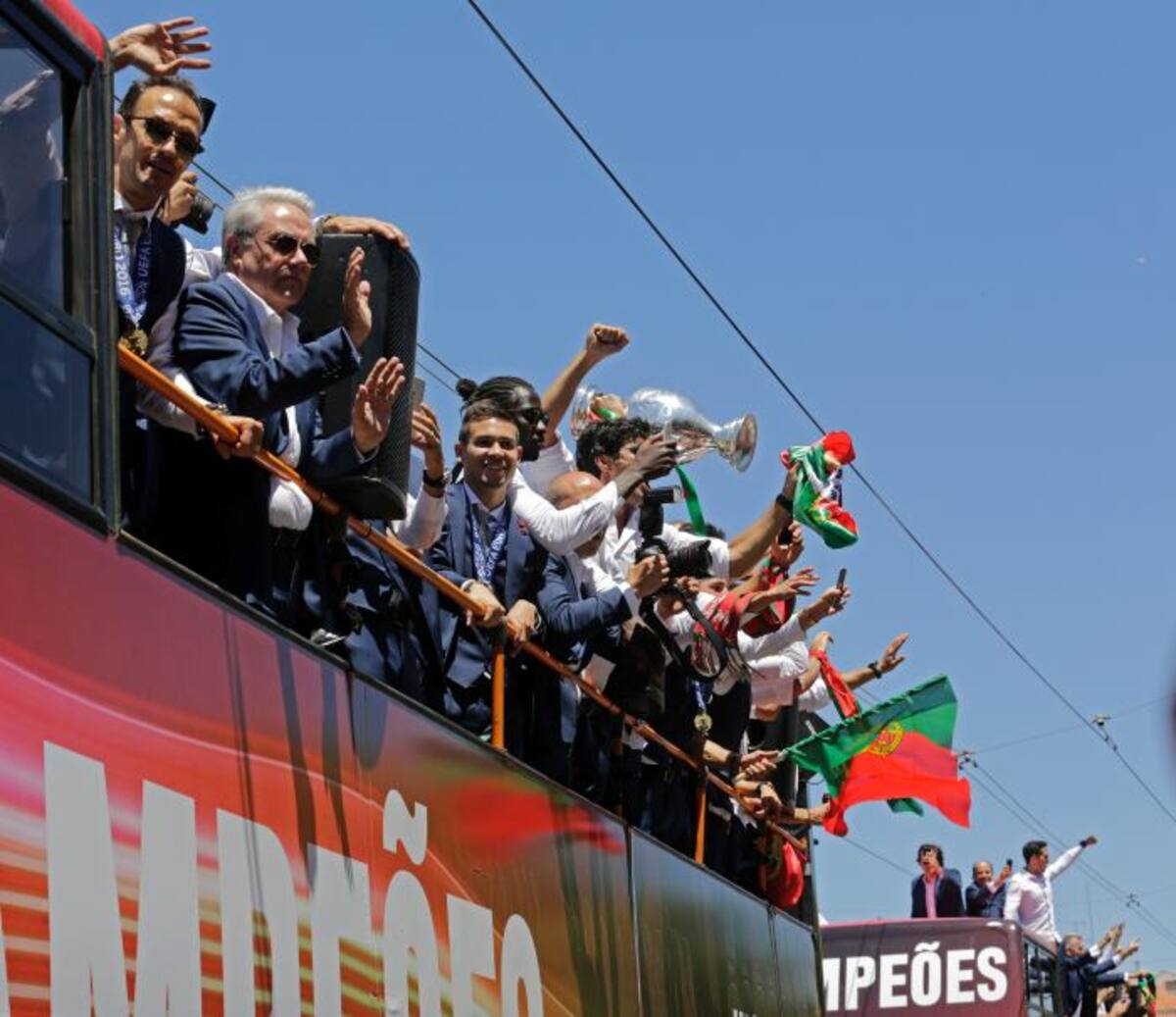 Recibimiento de la selección de fútbol de Portugal. AFP