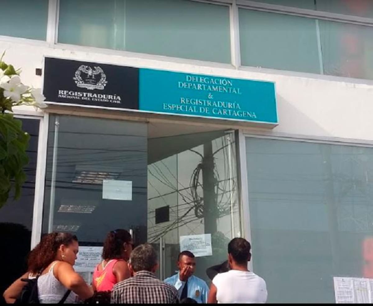 Sede principal de la Registraduría Especial de Cartagena. // Archivo