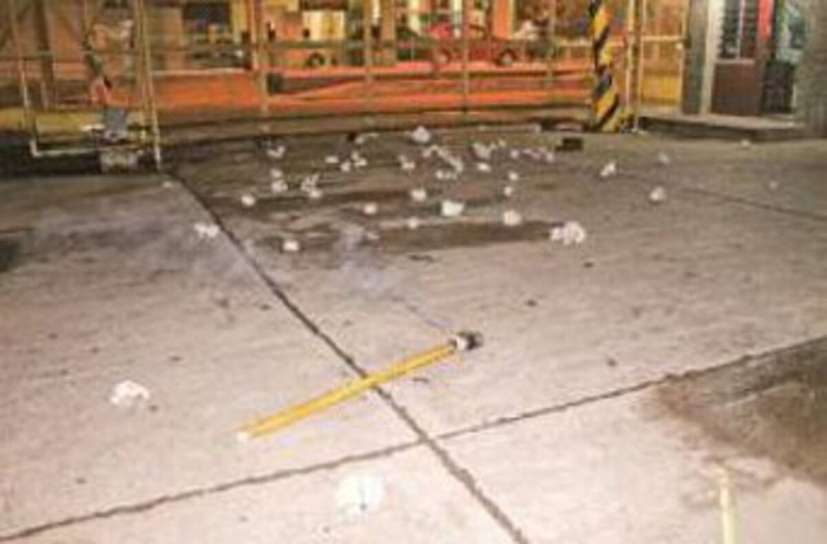 Vestigios del atentado a El Meridiano de Córdoba. CORTESÍA