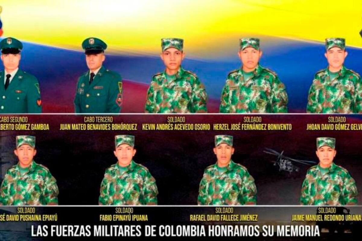 Esta es la identidad de los 9 militares asesinados en el Catatumbo
