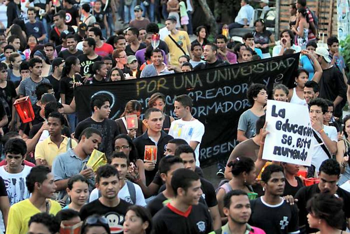 Manifestaciones de los estudiantes de las universidades públicas de Colombia. AROLDO MESTRE - EL UNIVERSAL