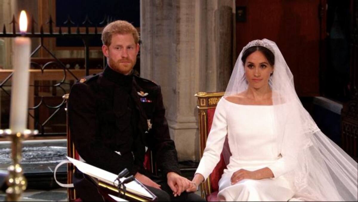 Momentos de la boda del príncipe Enrique y Meghan Markle. AP