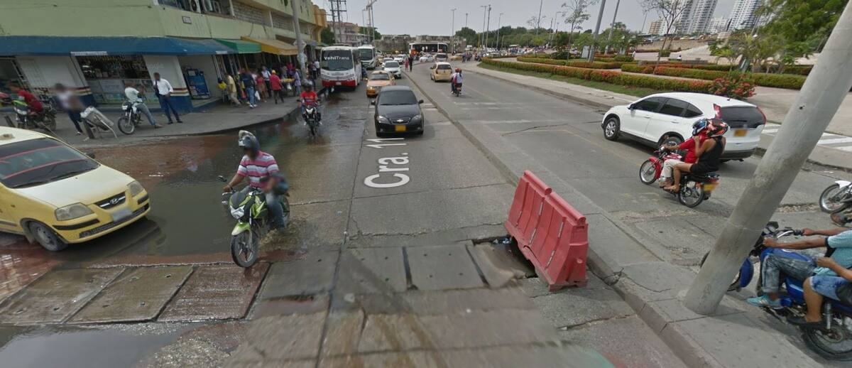 Así estaba el desagüe pluvial antes de ser intervenido. Google Maps