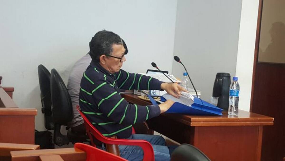 Marcelo Torres durante la diligencia realizada en un juzgado de Magangué. Cortesía/ Fiscalía General de la Nación