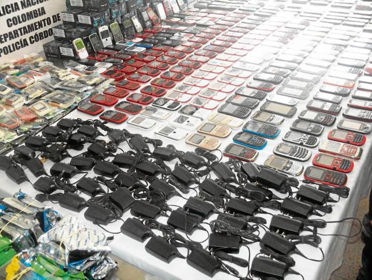 Un total de 647 celulares fueron incautados por la Policía en diferentes municipios de Córdoba.