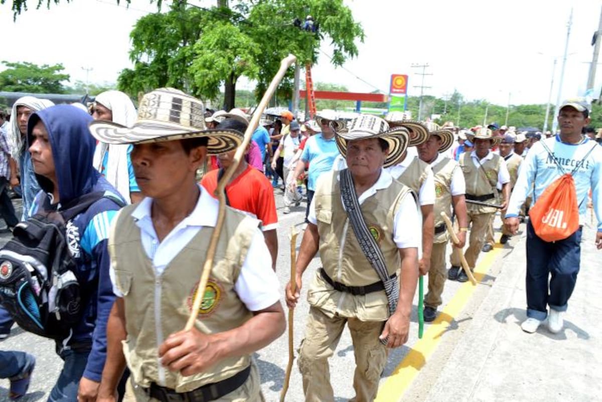 Los indígenas piden al Gobierno Nacional cumplimiento de acuerdos. MANUEL SANTIAGO PÉREZ - EL UNIVERSAL