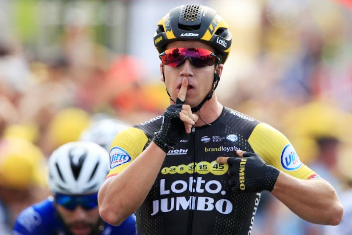 El ciclista holandés superó en el sprint a Fernando Gaviria y Peter Sagan. AP Peter Dejong