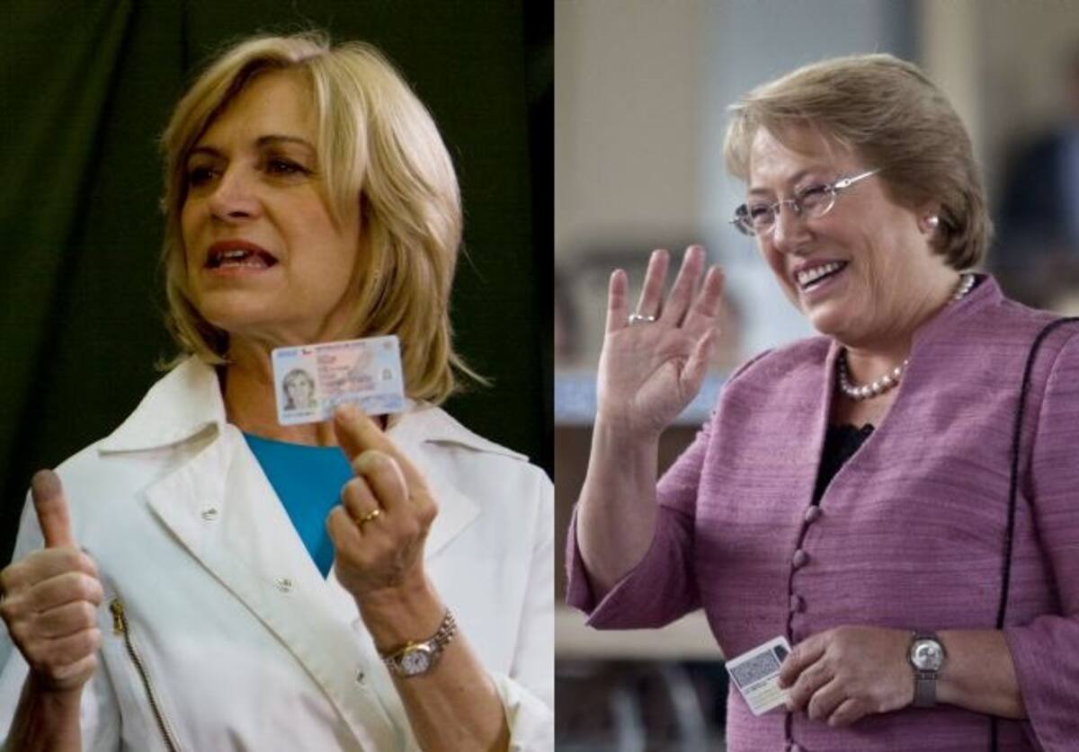 Evelyn Matthei y Michelle Bachelet. AP Victor Ruiz Caballero - AFP Claudio CRUZ