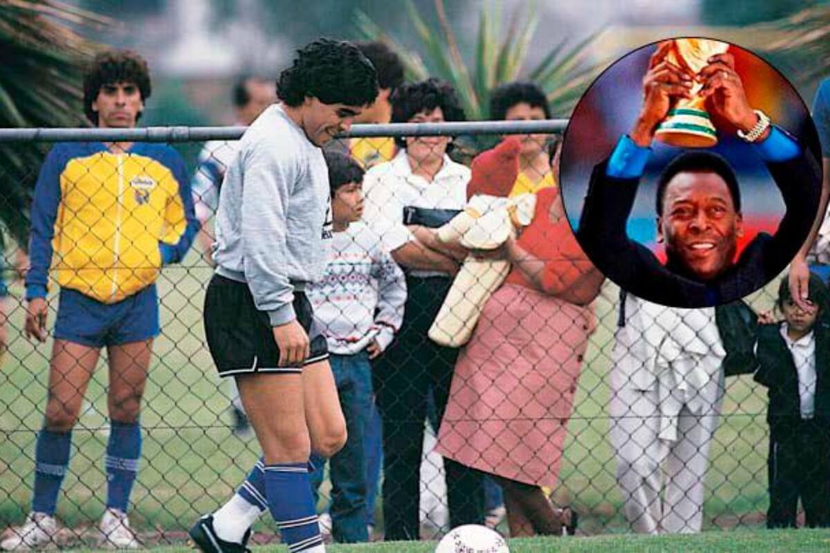 Video: el día que Maradona cumplió el sueño de “jugar” con Pelé
