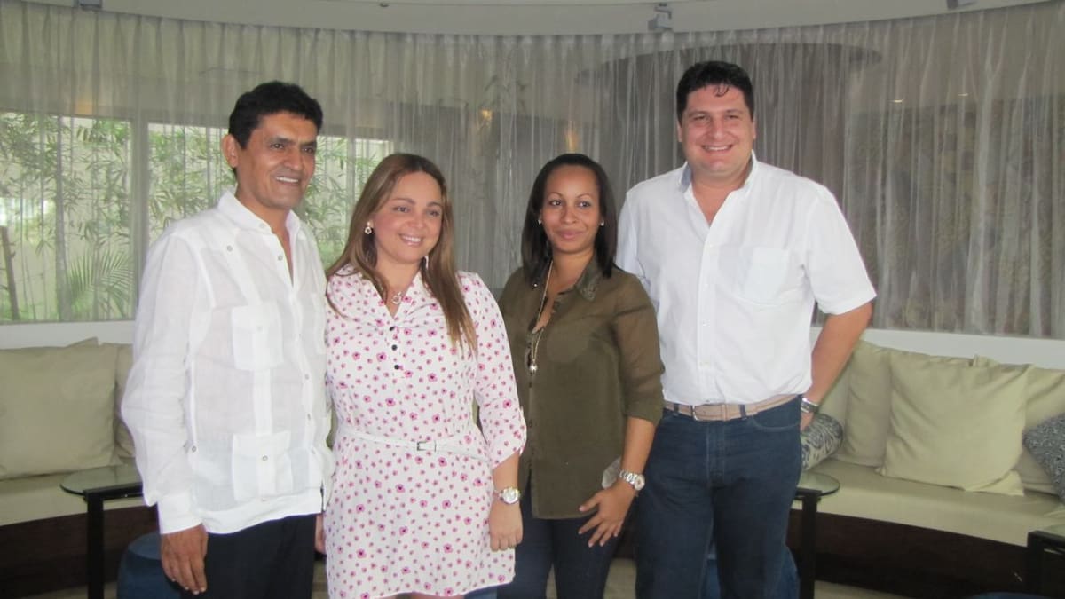 William Rodríguez, Gerente del Hotel Holiday Inn Cartagena Morros; Cristina Mendoza, Julys Carmona y Miguel López.