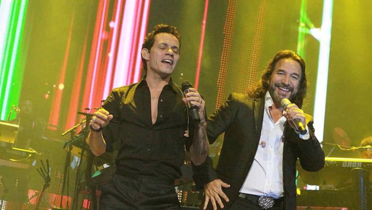 Marc Anthony y Marco Antonio Solís volverán a compartir el escenario en los Premios Billboard de la Música Latina 2016. Getty Images.